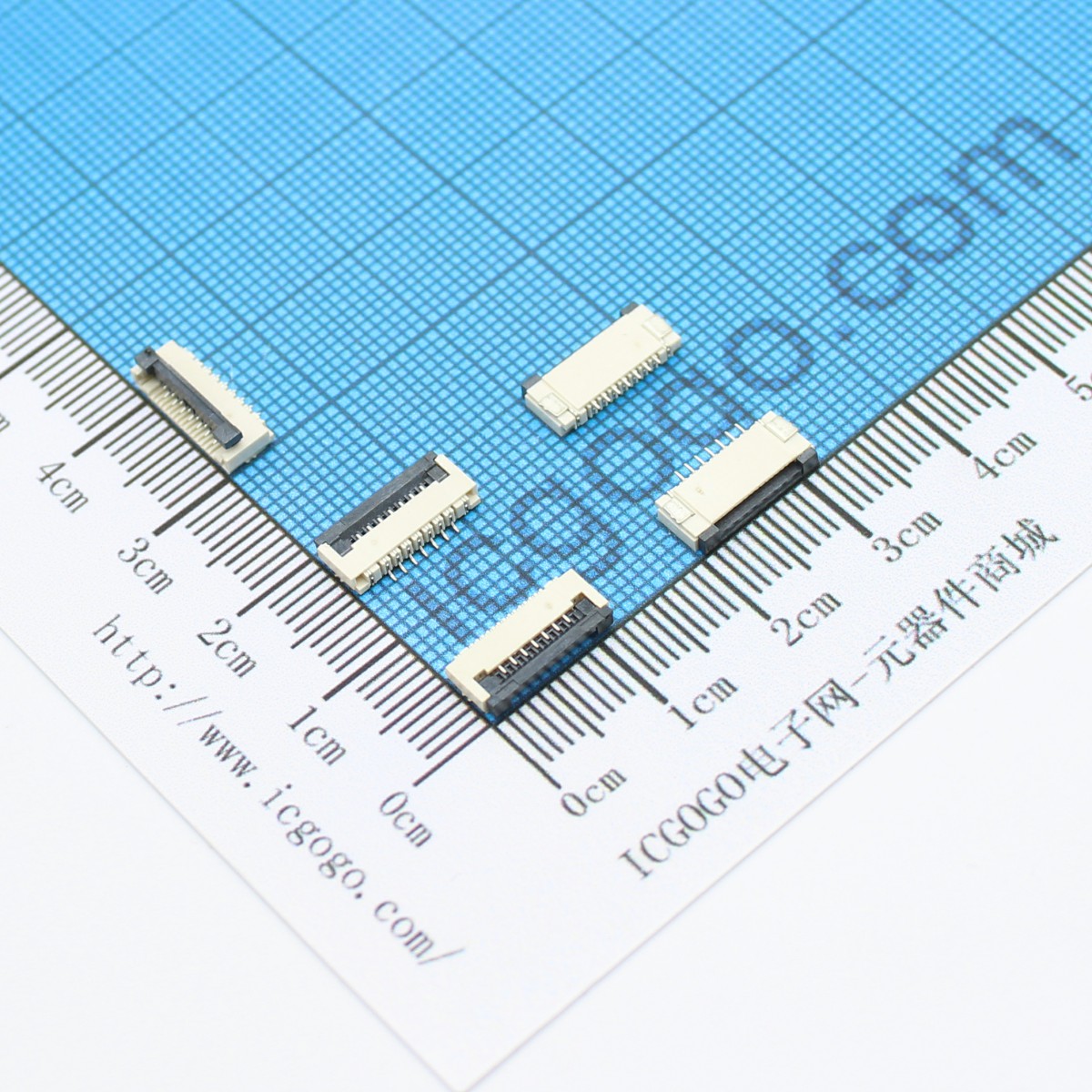 FPC连接器 翻盖式 1.0F-7P 7Pin 脚间距 1MM 扁平连接器 软排线插座