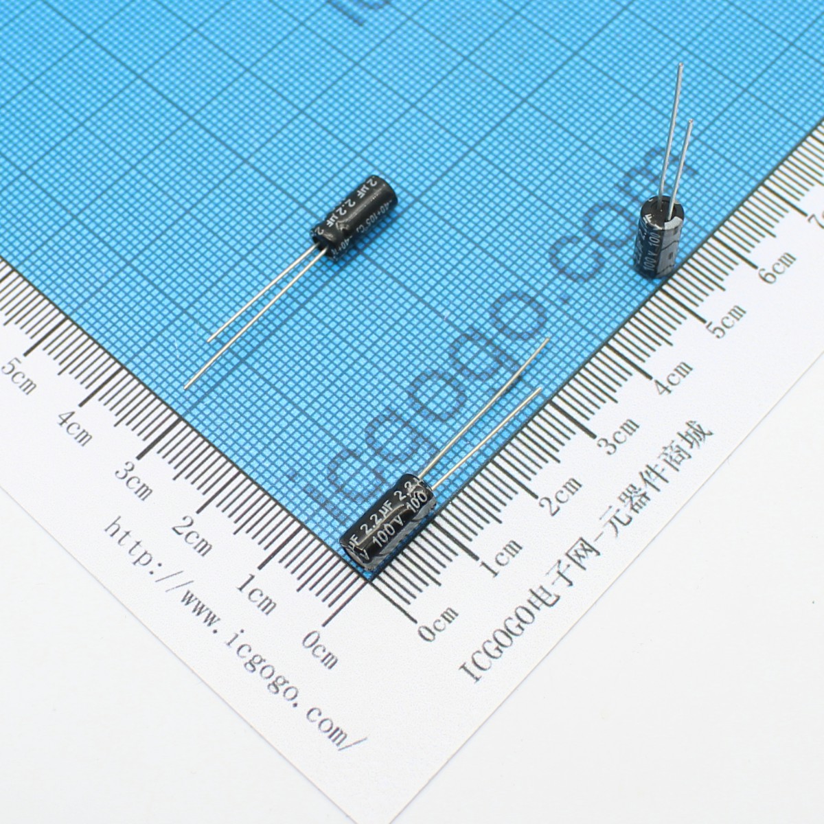 直插铝电解电容 100V 2.2UF 5*11 ±20%