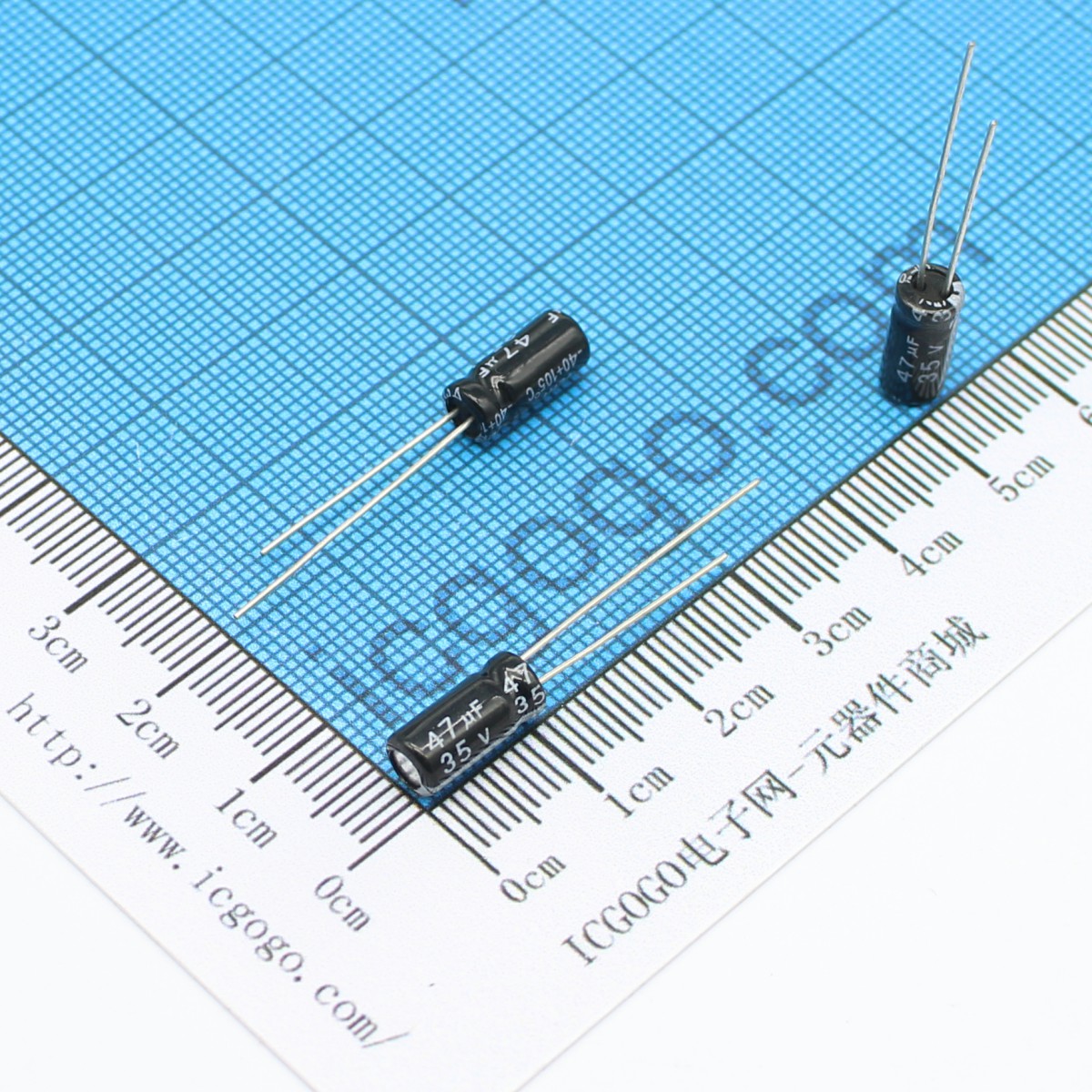 直插铝电解电容 35V 47UF 5*11 ±20%