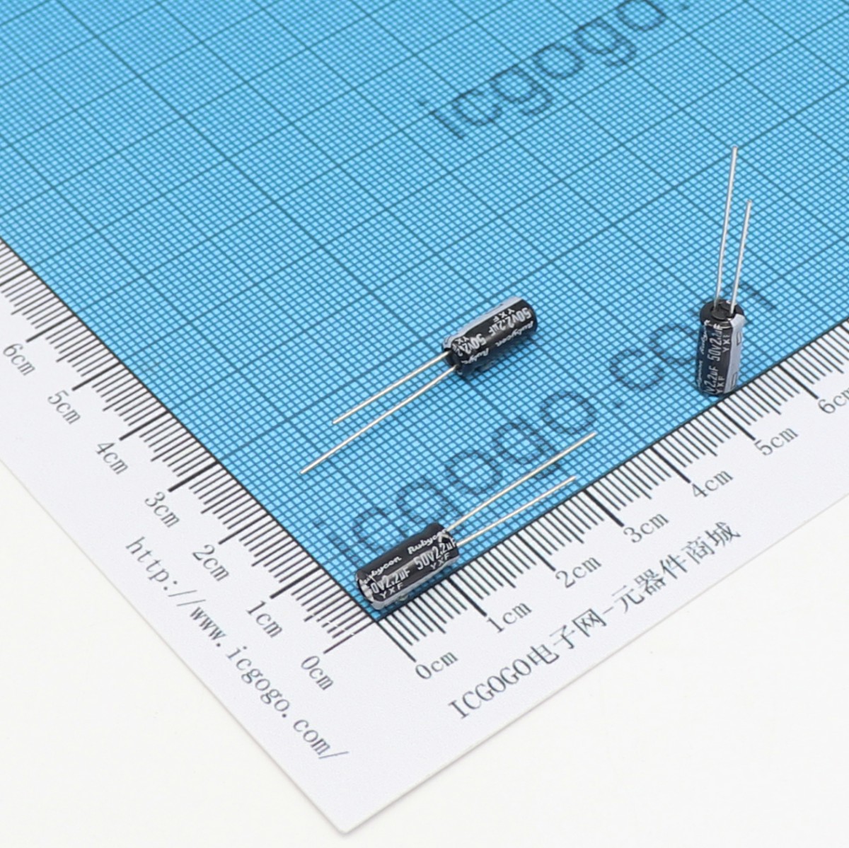 红宝石 直插铝电解电容 50V 2.2UF φ 5X11mm RUBYCON 50YXF2R2M-5X11 YXF 长寿命 低阻抗 ±20%