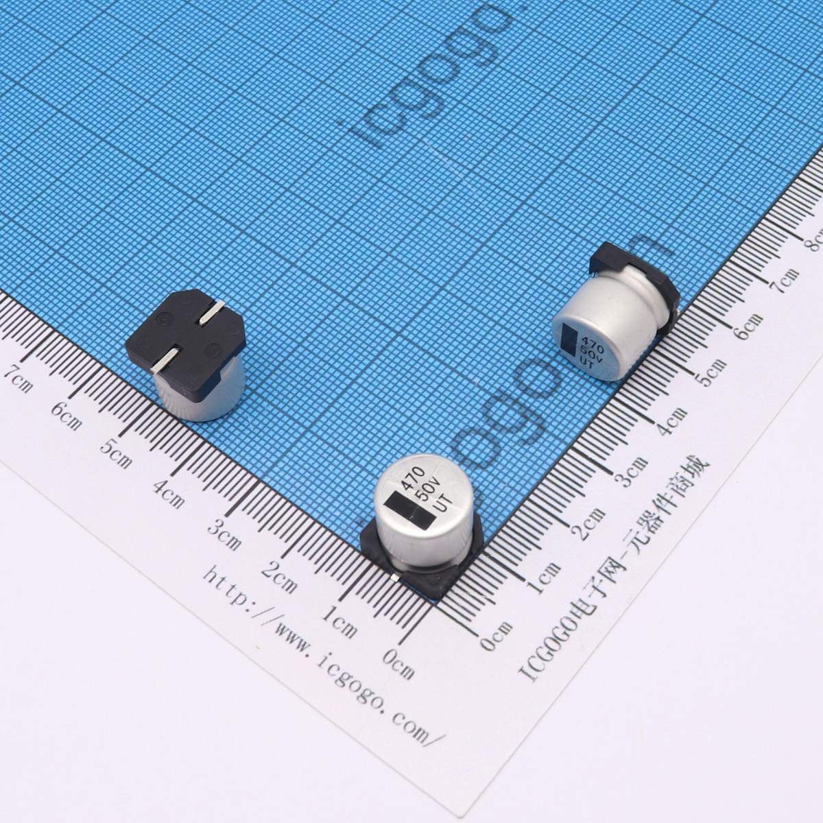 贴片铝电解电容 50V 470UF φ 12.5*13.5mm UT1H471M1213VG ±20%
