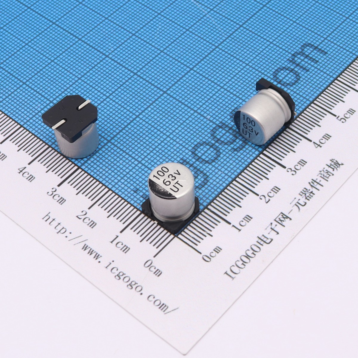 贴片铝电解电容 63V 100UF φ 10*10.2mm UT1J101M1010VG ±20%