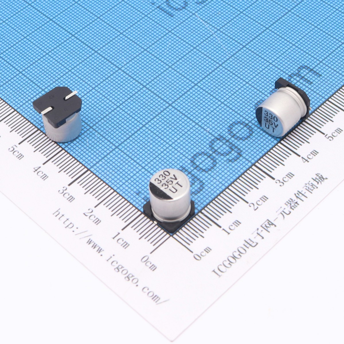贴片铝电解电容 35V 330UF φ 10*10.2mm UT1V331M1010VG ±20%